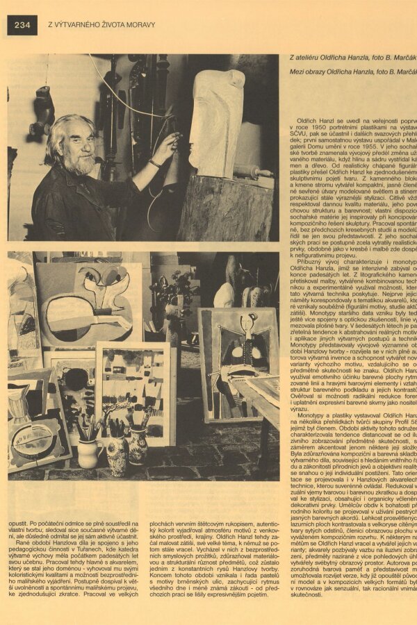 Jana Vránová, Oldřich Hanzl, Bulletin MG 52/1996, s. 233-234.